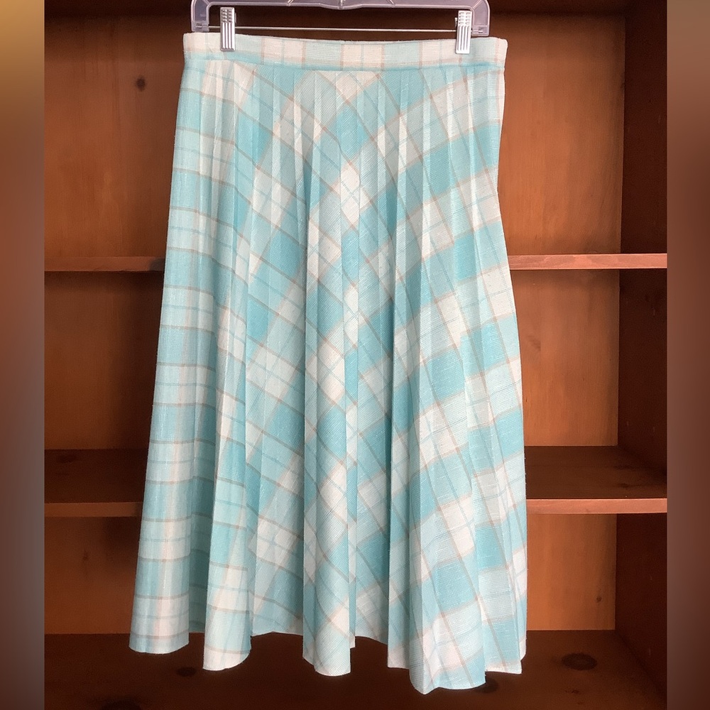 Vintage 1970s D’Allaird’s Plaid Midi Skirt | Union Label Made in Canada Size 10